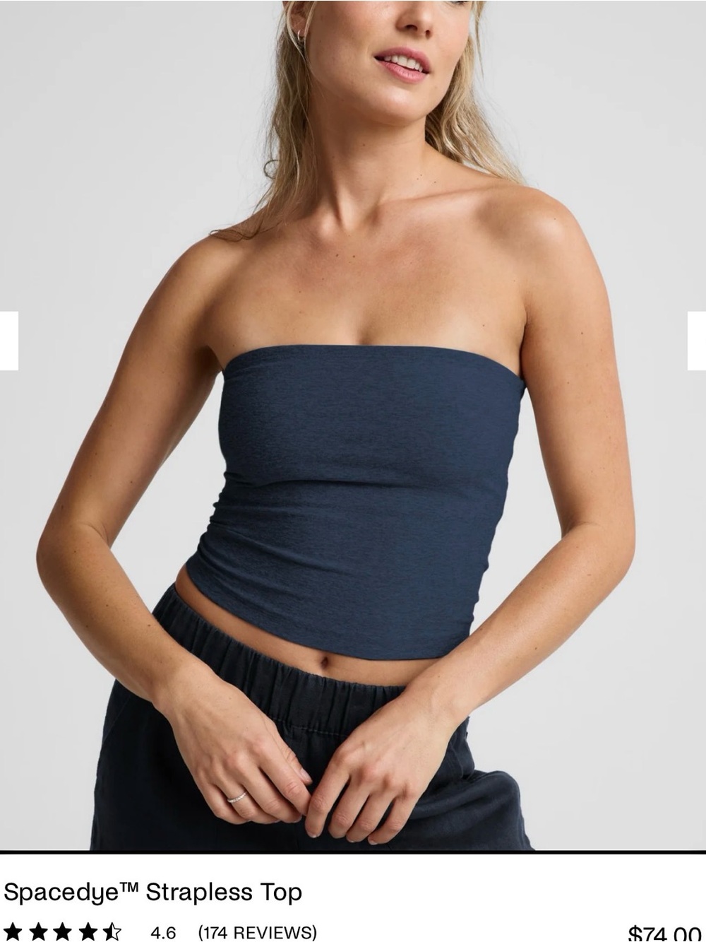 beyond yoga strapless  top & laid back pants set size . small NEW UNWORN